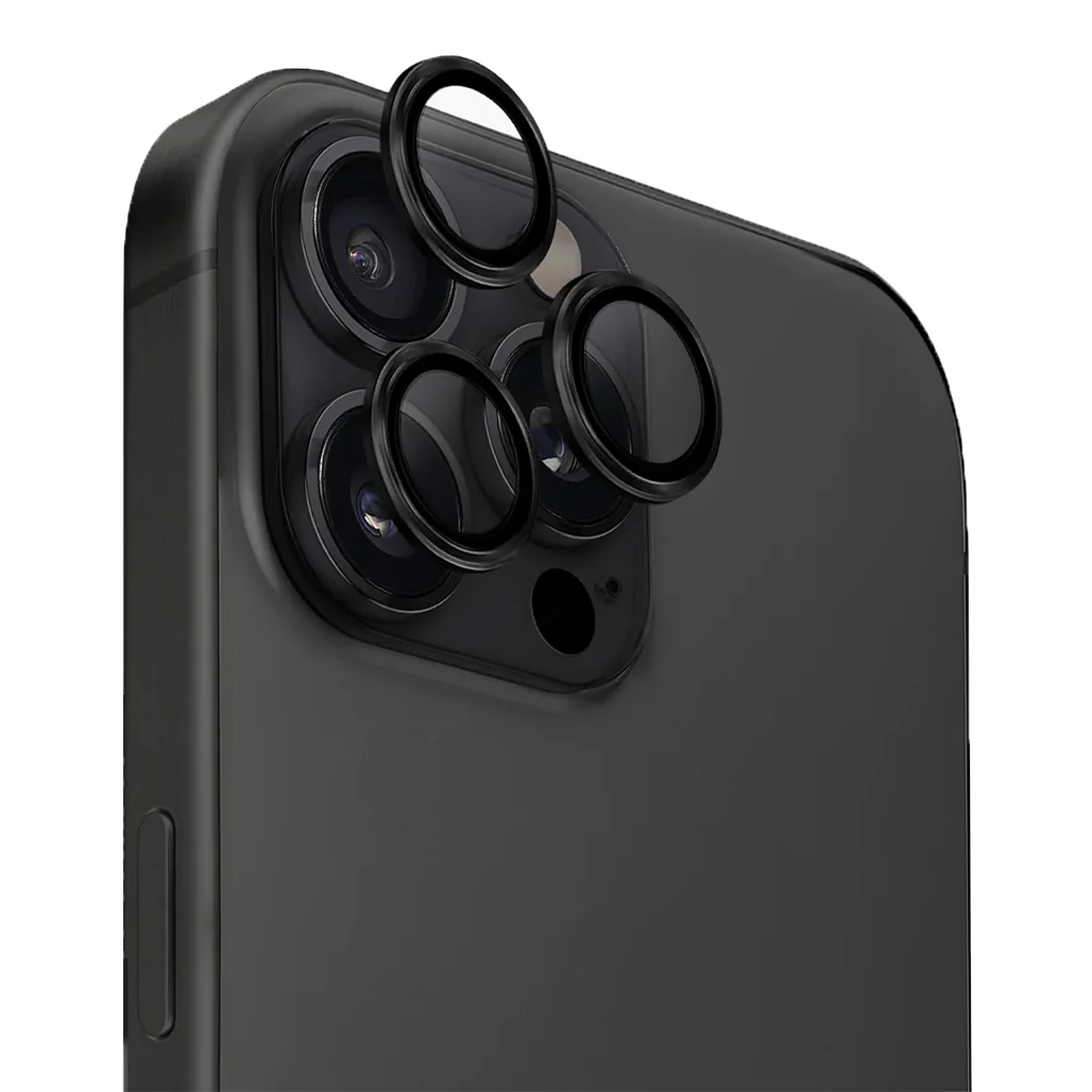 Uniq Optix AluGuard 9H Tempered Lens Protector for iPhone 16 Pro / 16 Pro Max - Aluminum Frame, Scratch-Resistant, Anti-Fingerprint - Image 2