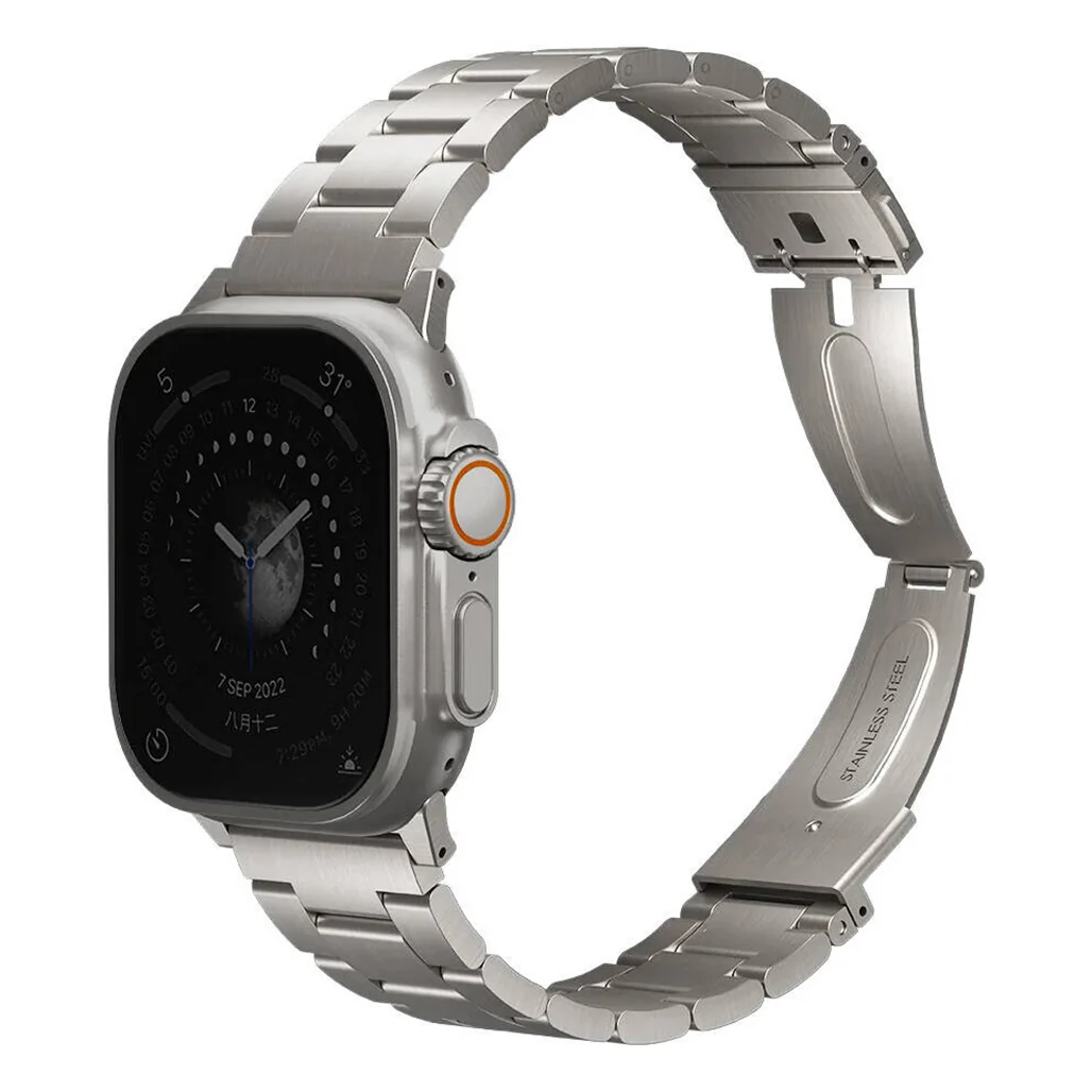Uniq Osta Stainless Steel Watch Strap – Brushed Finish, Tool-Free Adjustable Links, Secure Fit - Image 5