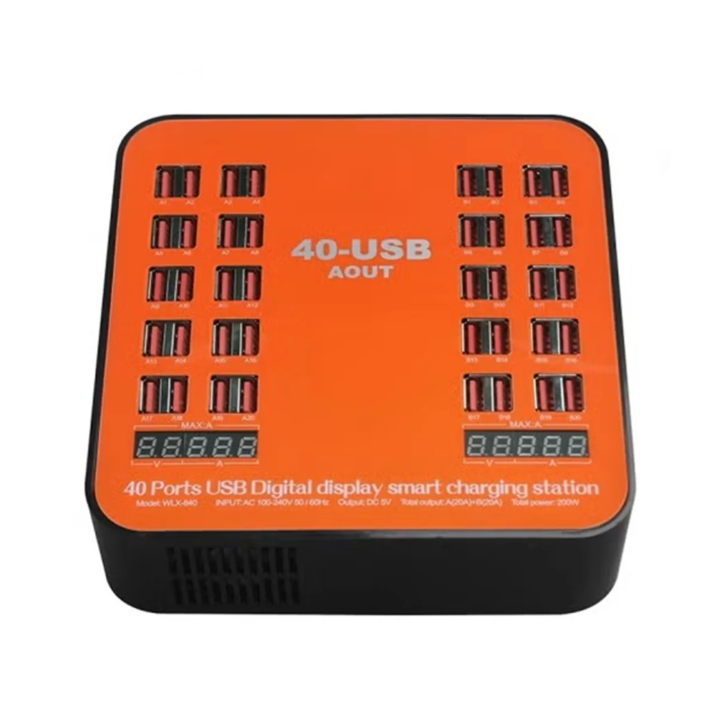 USB Charger 5V Digital Display Smart Charging Station 840 – 40 Ports
