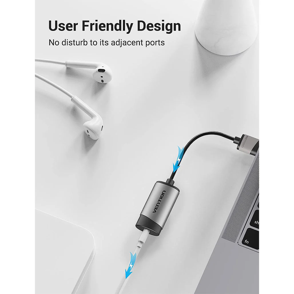 Vention 3.5mm External Sound Card VT02-2016 | USB Audio Adapter with Microphone and Audio Output Support - Image 3