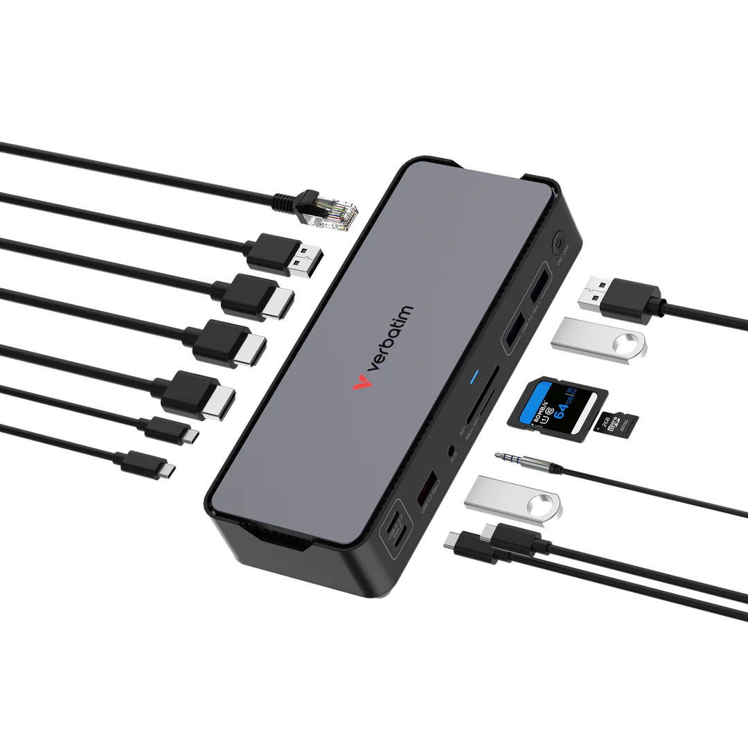 Verbatim USB-C Pro Docking Station with 15 Ports