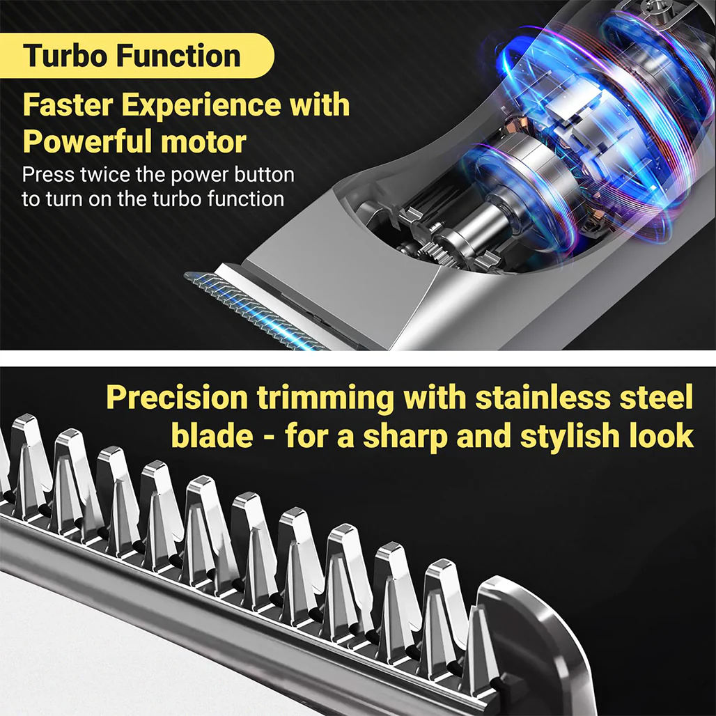 VGR V-290 Professional Hair Clipper with LED Display Runtime - Image 3