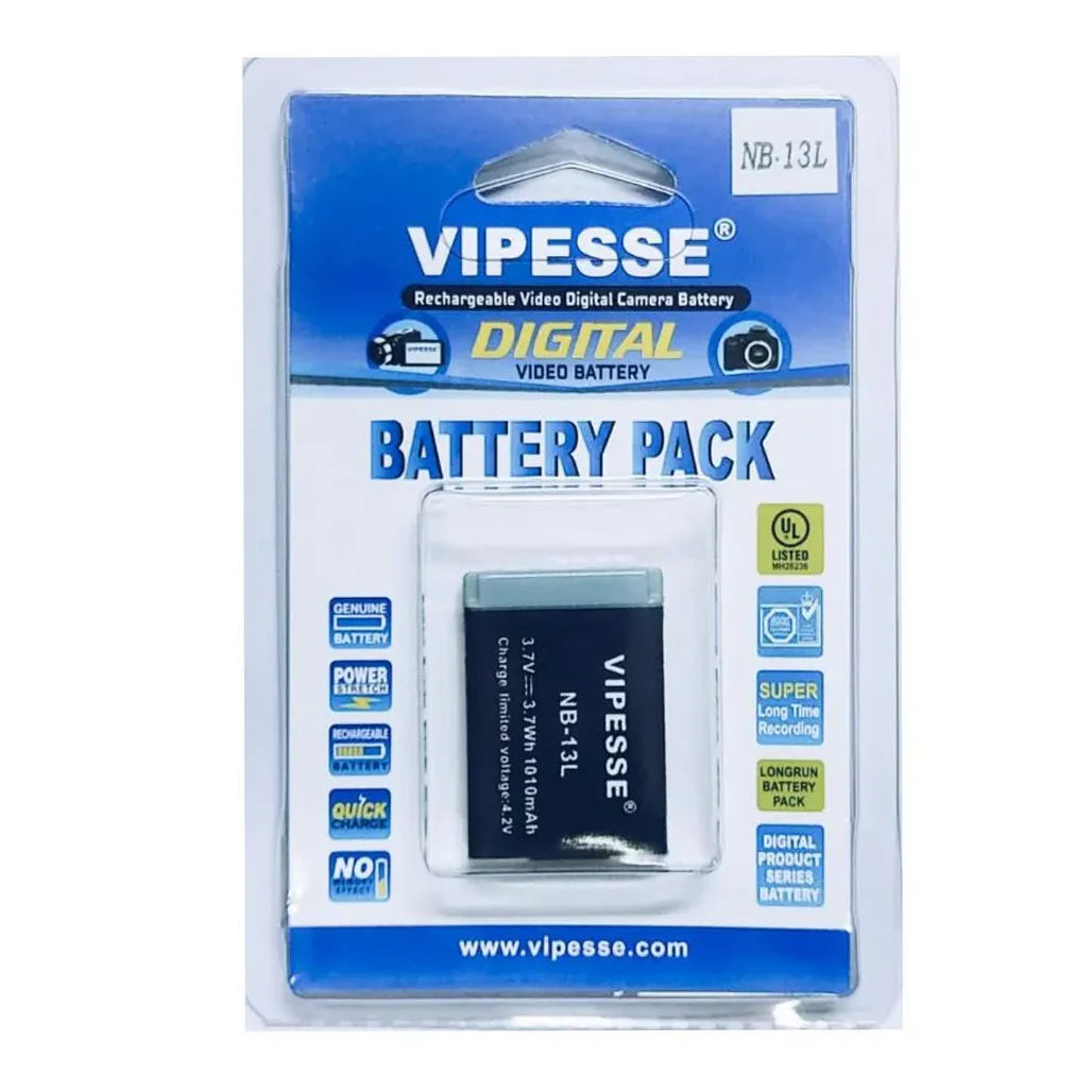 VIPESSE NB-13L Replacement Battery for Canon  G7X Mark III - Image 3