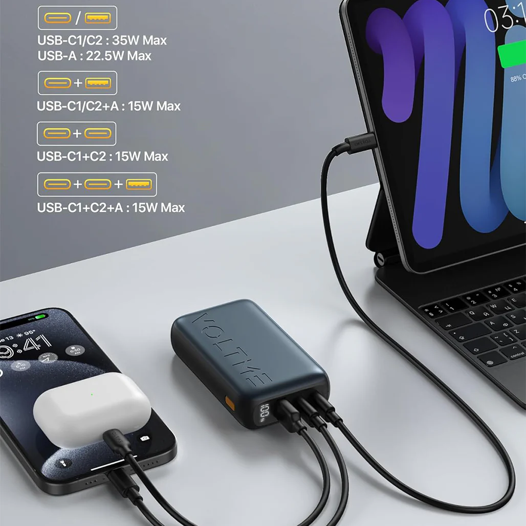 Voltme Hypercore 10K Trio - Ultra Compact Size 35W Power Bank - Image 2