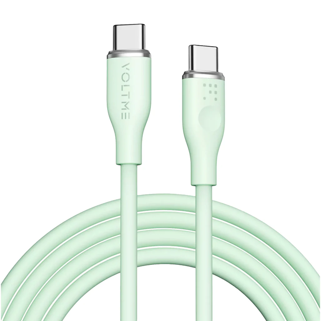 Voltme PowerLink Moss Liquid Silicone 100W USB-C to USB-C Fast Charging Cable 1M - Image 3