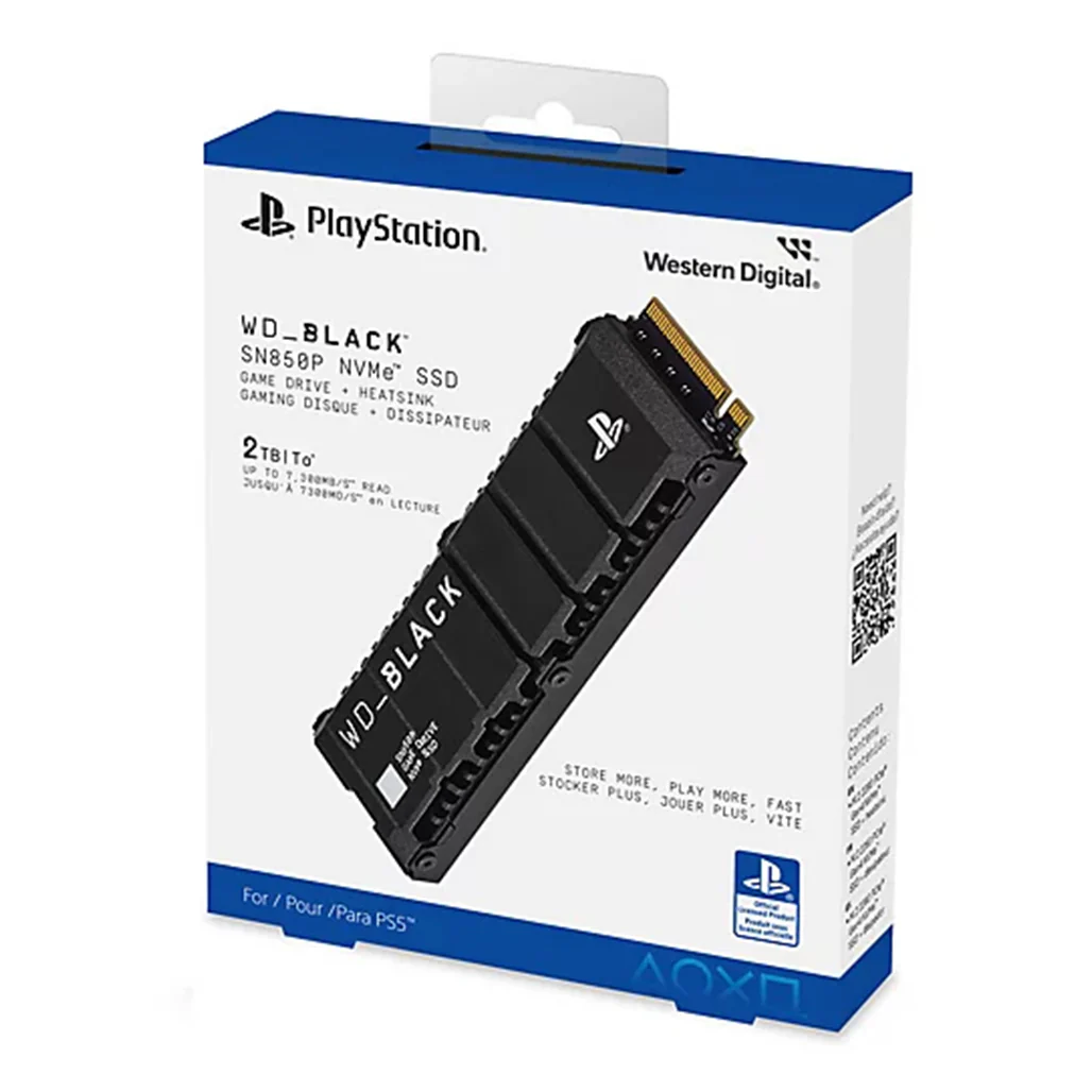 Western Digital 2TB BLACK - SN850P NVMe SSD with Heatsink for PS5 – Officially Licensed High-Performance Gaming Storage - Image 4