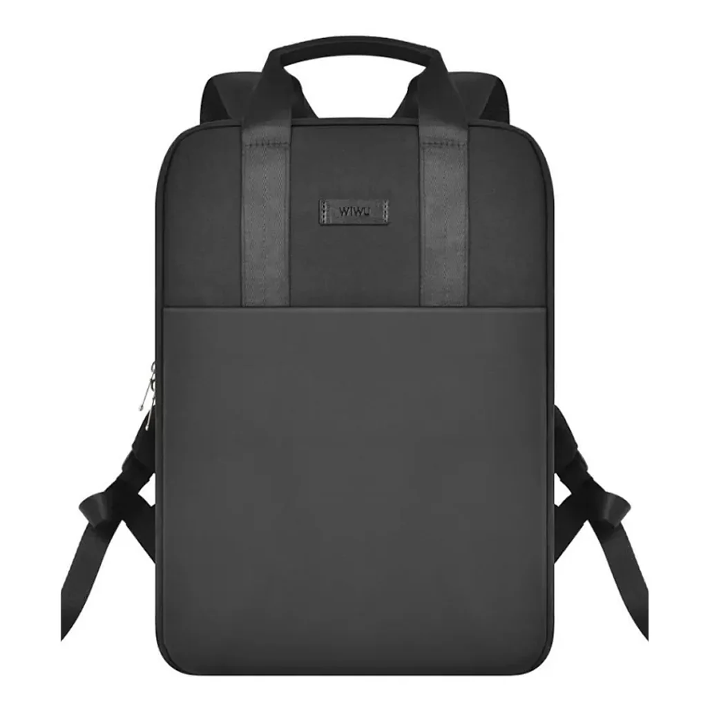 WiWU 15.6-Inch Water-Resistant Business Laptop Backpack – Minimalist Design with Large Capacity and Multi-Pocket Organization