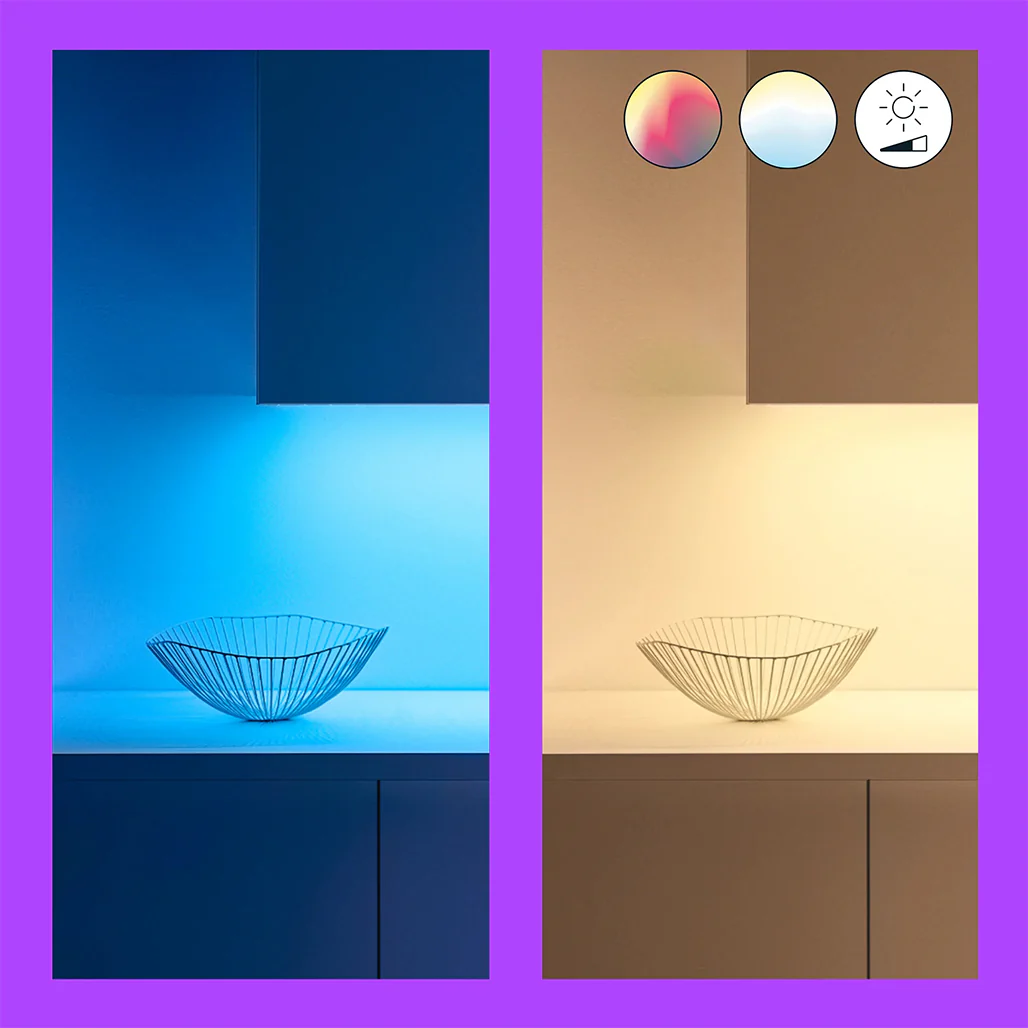 WiZ Smart LED Strip Light 2m Starter Kit – RGBW, Wi-Fi, Extendable to 10m, App & Voice Control - Image 5