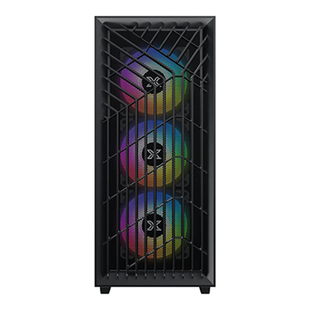 Xigmatek Lux G - Black Metal Grey ATX Case - Image 2