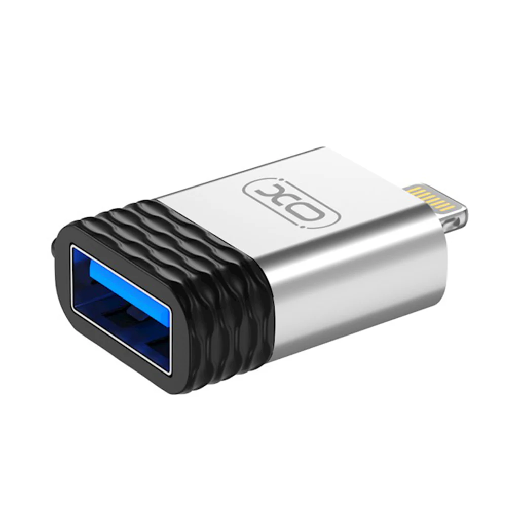 XO Adapter NB186 USB-A to Lightning Adapter, Silver – Charging and Data Transmission for Smartphones, Tablets, and Laptops - Image 2