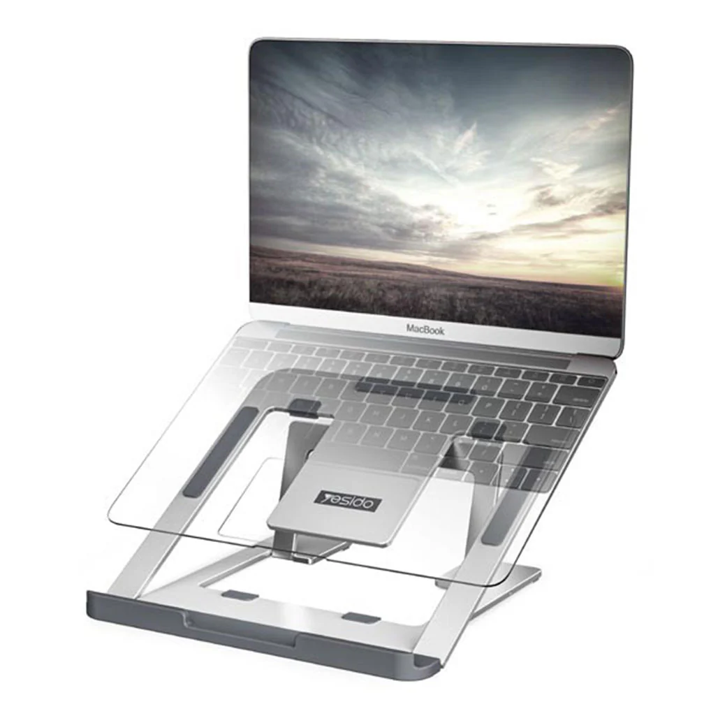 Yesido LP02 Aluminum Adjustable Laptop Stand | Fits 11-17 Inch Laptops | Ergonomic Design - Image 3