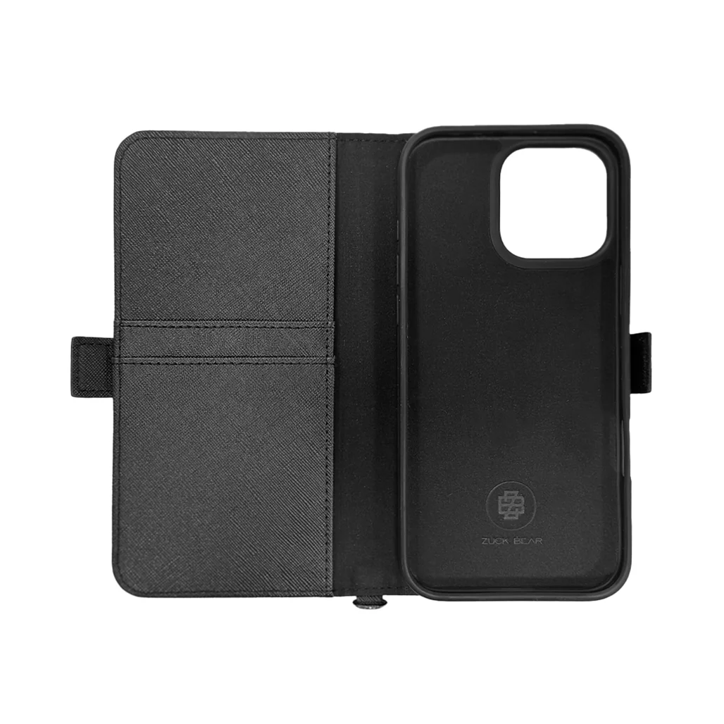 Zuck Bear Shockproof Wallet Case for iPhone 16 Pro – Dual Card Slots, Magnetic Closure & Stand Function - Image 2