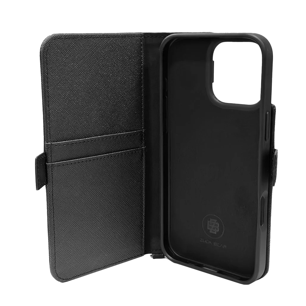 Zuck Bear Shockproof Wallet Case for iPhone 16 Pro – Dual Card Slots, Magnetic Closure & Stand Function - Image 3